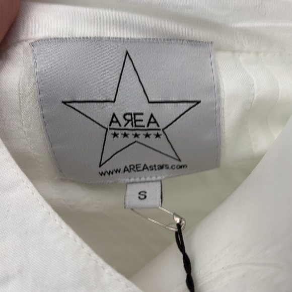 AREA STARS Rina Loose-Fit Asymmetric-Hem White Dress Size Small NEW - Picture 9 of 12